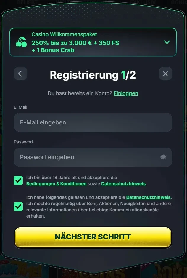 Registrierung
